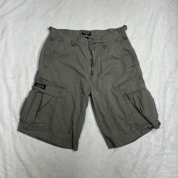 VTG Ralph Lauren Polo Jeans Co. Military Green Cargo Shorts Men's Size 32 - Picture 1 of 8